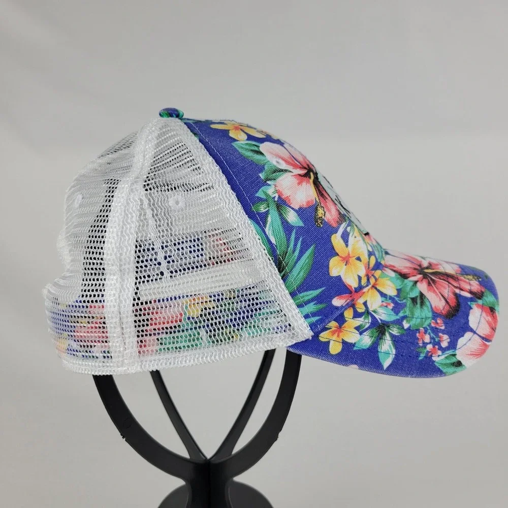 Bunker‎ KCMO Athletic Snapback Trucker Hat Blue Hawaiian Tropical OSFA READ